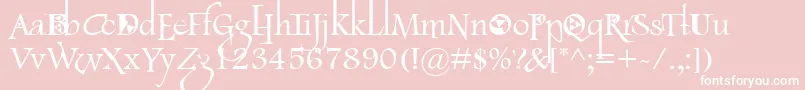 LancasterFootlight Font – White Fonts on Pink Background