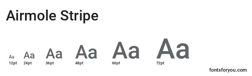 Airmole Stripe Font Sizes