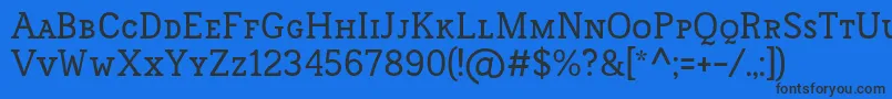 FrontenacSmallcaps Font – Black Fonts on Blue Background