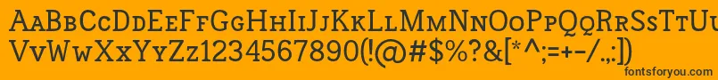 FrontenacSmallcaps Font – Black Fonts on Orange Background