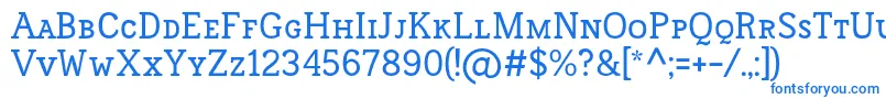 FrontenacSmallcaps Font – Blue Fonts on White Background