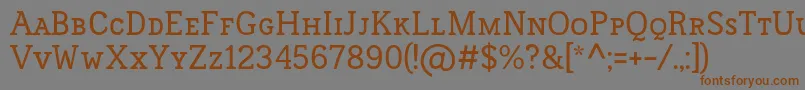 FrontenacSmallcaps Font – Brown Fonts on Gray Background