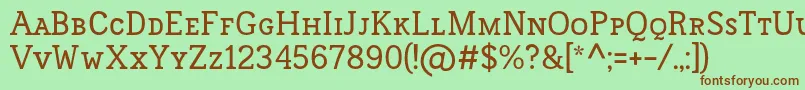 FrontenacSmallcaps Font – Brown Fonts on Green Background