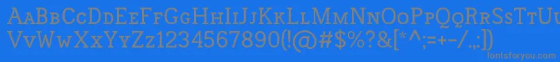 FrontenacSmallcaps Font – Gray Fonts on Blue Background