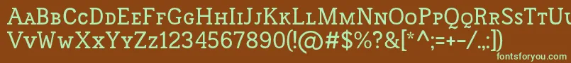 FrontenacSmallcaps Font – Green Fonts on Brown Background