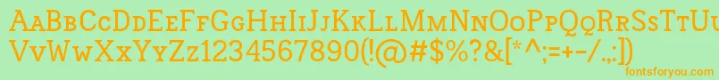 FrontenacSmallcaps Font – Orange Fonts on Green Background