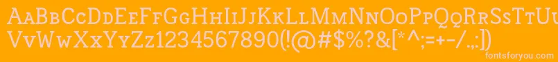 FrontenacSmallcaps Font – Pink Fonts on Orange Background