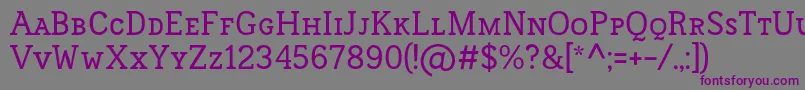 Шрифт FrontenacSmallcaps – фиолетовые шрифты на сером фоне