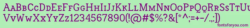 FrontenacSmallcaps Font – Purple Fonts on Green Background