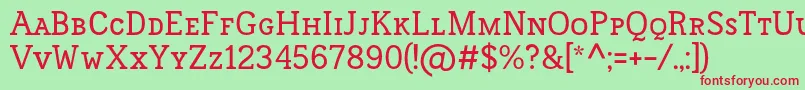 FrontenacSmallcaps Font – Red Fonts on Green Background