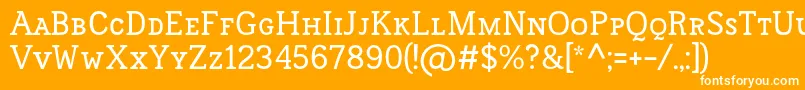 FrontenacSmallcaps Font – White Fonts on Orange Background