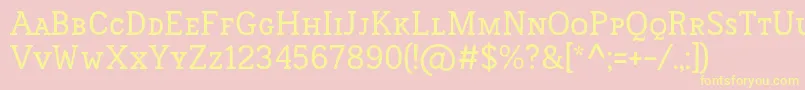 FrontenacSmallcaps Font – Yellow Fonts on Pink Background