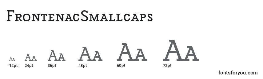 Größen der Schriftart FrontenacSmallcaps