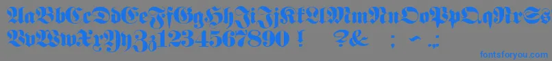 ProclamateHeavyHeavy-Schriftart – Blaue Schriften auf grauem Hintergrund