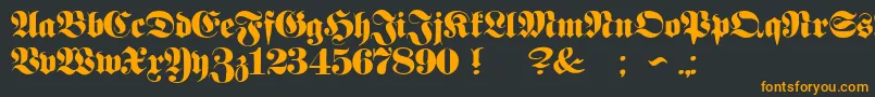 ProclamateHeavyHeavy Font – Orange Fonts on Black Background