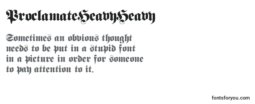 Review of the ProclamateHeavyHeavy Font