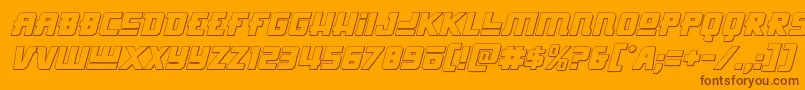 fuente Hongkonghustle3Dital – Fuentes Marrones Sobre Fondo Naranja
