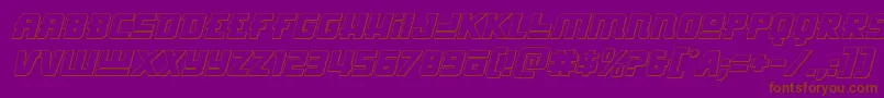 Hongkonghustle3Dital Font – Brown Fonts on Purple Background