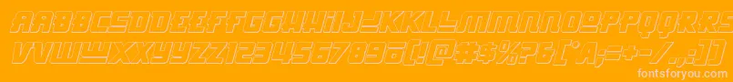 Hongkonghustle3Dital-Schriftart – Rosa Schriften auf orangefarbenem Hintergrund