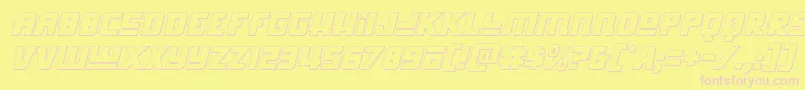 Hongkonghustle3Dital Font – Pink Fonts on Yellow Background