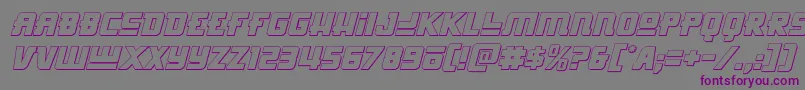 Hongkonghustle3Dital Font – Purple Fonts on Gray Background