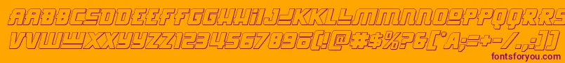 Hongkonghustle3Dital Font – Purple Fonts on Orange Background