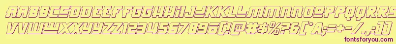 Hongkonghustle3Dital Font – Purple Fonts on Yellow Background