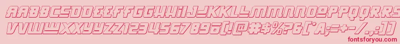 Hongkonghustle3Dital-Schriftart – Rote Schriften auf rosa Hintergrund