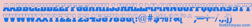 ACitynovatitulbwBold Font – Blue Fonts on Pink Background