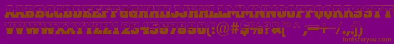 ACitynovatitulbwBold Font – Brown Fonts on Purple Background