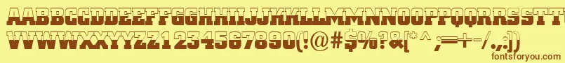 ACitynovatitulbwBold Font – Brown Fonts on Yellow Background