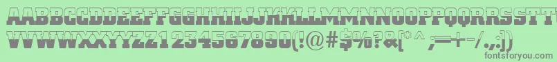 ACitynovatitulbwBold Font – Gray Fonts on Green Background