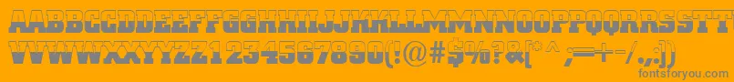 ACitynovatitulbwBold Font – Gray Fonts on Orange Background