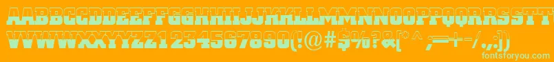 ACitynovatitulbwBold Font – Green Fonts on Orange Background