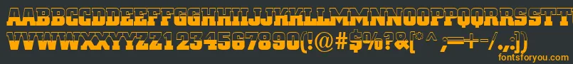 ACitynovatitulbwBold Font – Orange Fonts on Black Background