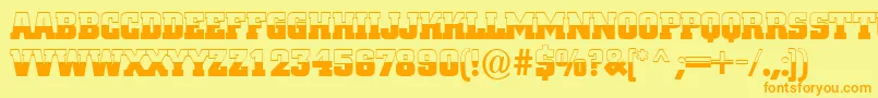 ACitynovatitulbwBold Font – Orange Fonts on Yellow Background