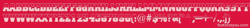 ACitynovatitulbwBold Font – Pink Fonts on Red Background