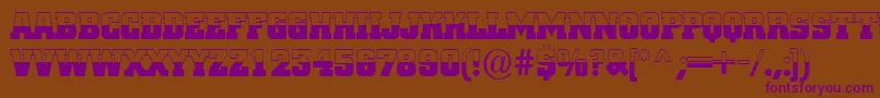 ACitynovatitulbwBold Font – Purple Fonts on Brown Background