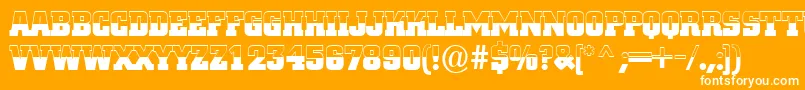 ACitynovatitulbwBold Font – White Fonts on Orange Background