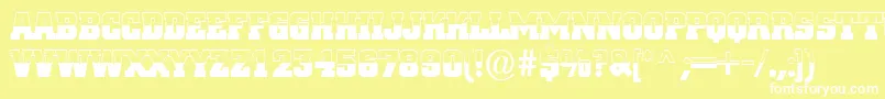 ACitynovatitulbwBold Font – White Fonts on Yellow Background