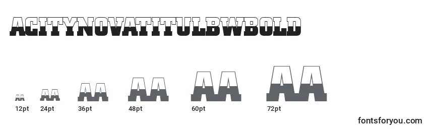Размеры шрифта ACitynovatitulbwBold