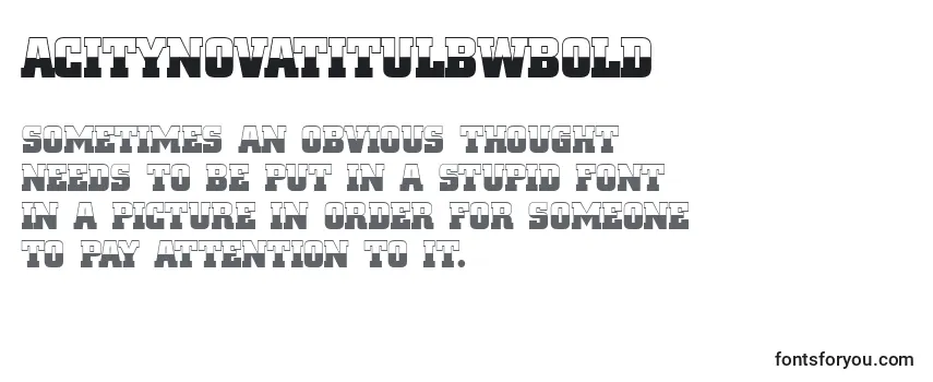 ACitynovatitulbwBold-fontti