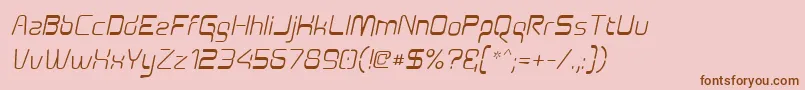Aunchanted Oblique Font – Brown Fonts on Pink Background