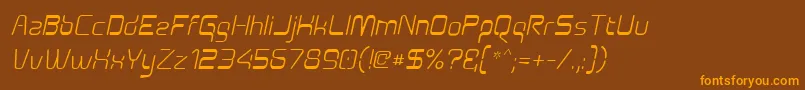 Aunchanted Oblique Font – Orange Fonts on Brown Background