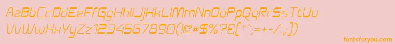 Aunchanted Oblique Font – Orange Fonts on Pink Background