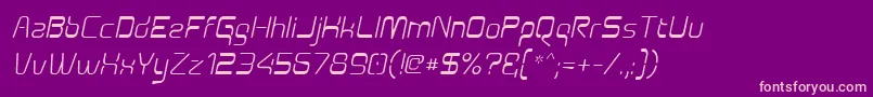 Aunchanted Oblique Font – Pink Fonts on Purple Background