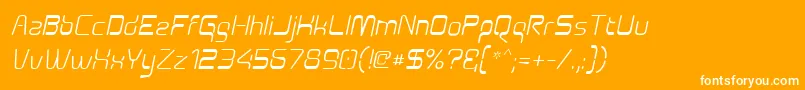 Aunchanted Oblique Font – White Fonts on Orange Background