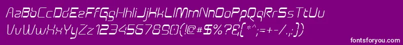 Aunchanted Oblique Font – White Fonts on Purple Background