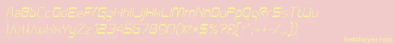 Aunchanted Oblique Font – Yellow Fonts on Pink Background