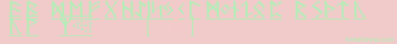 RuneG1 Font – Green Fonts on Pink Background